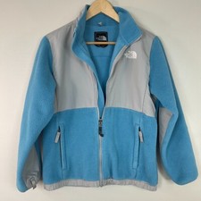 North Face Jacket Girls Large Denali Fleece Blue Gray Full-Zip
