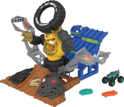 Hot Wheels Monster Trucks Arena Smashers MEGA-Wrex vs. Crushzilla Takedown Set