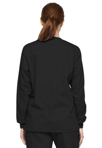 Dickies Women's EDS Signature Scrubs Front Warm-Up Jacket, Eggplant, X-Large - Picture 6 of 9