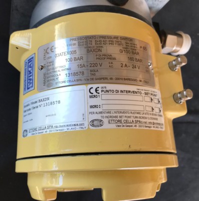 Wika / Ettore Cella 100 Bar Ex Pressure Switch BAX 2xSPDT BAXDN