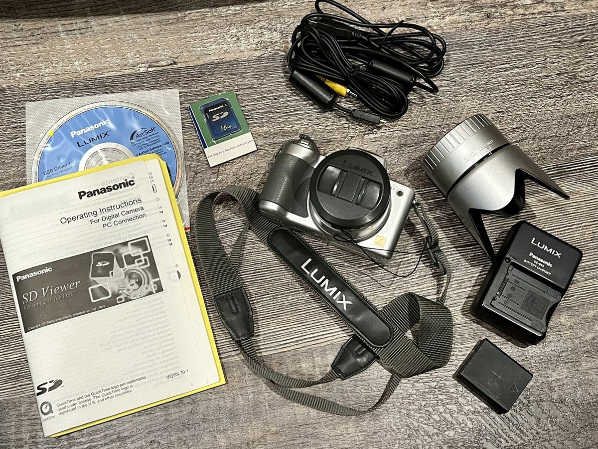 Panasonic LUMIX DMC-FZ5 Digital Camera w/ Battery, Charger & More