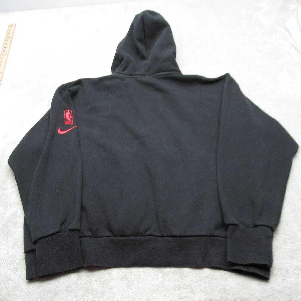 Chicago Bulls Sudadera con Capucha Juvenil Grande Nike NBA Negro Polar Pullover Sudadera Y2K Foto 3 de 4