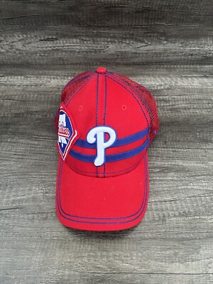 Philadelphia Phillies Blue Red Mesh Back Hat Cap New Era Size Medium Large 