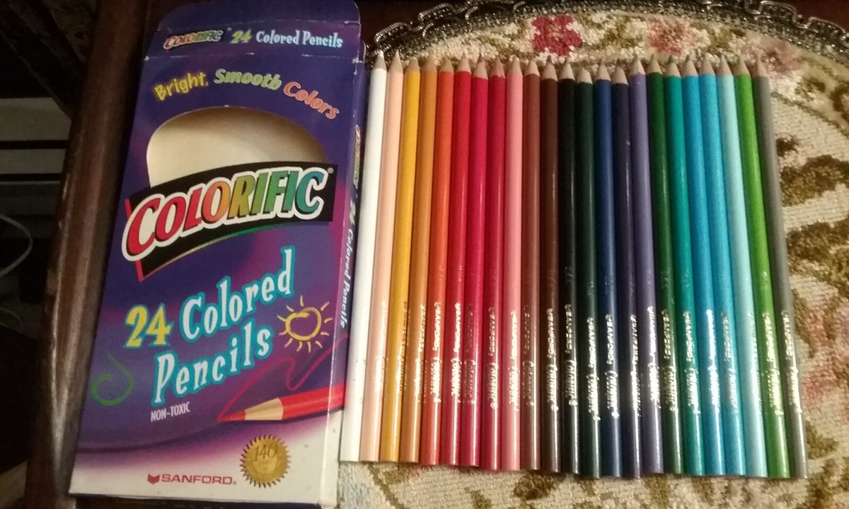 Vintage 2000 Sanford Colorific 24 Colored Pencils Non-Toxic | eBay
