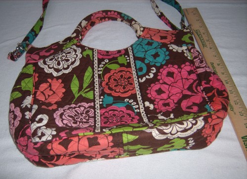 Borsa a tracolla Vera Bradley 12"L x 13"H x 4"D fioritura doppio manico - Foto 10 di 12