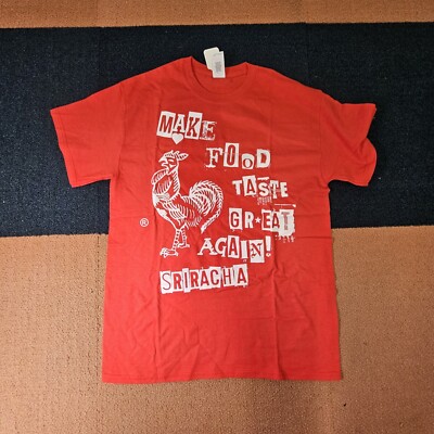 Sriracha Make Food Taste Great Adult T-Shirt Medium Red Hot Sauce Graphic K7