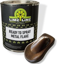 Lime Line Rootbeer Brown Metal Flake Ready To Spray Automotive Basecoat - 1 Gal