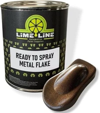 LiME LiNE Rootbeer Brown Metal Flake Ready to Spray Automotive Basecoat - 1 Pint