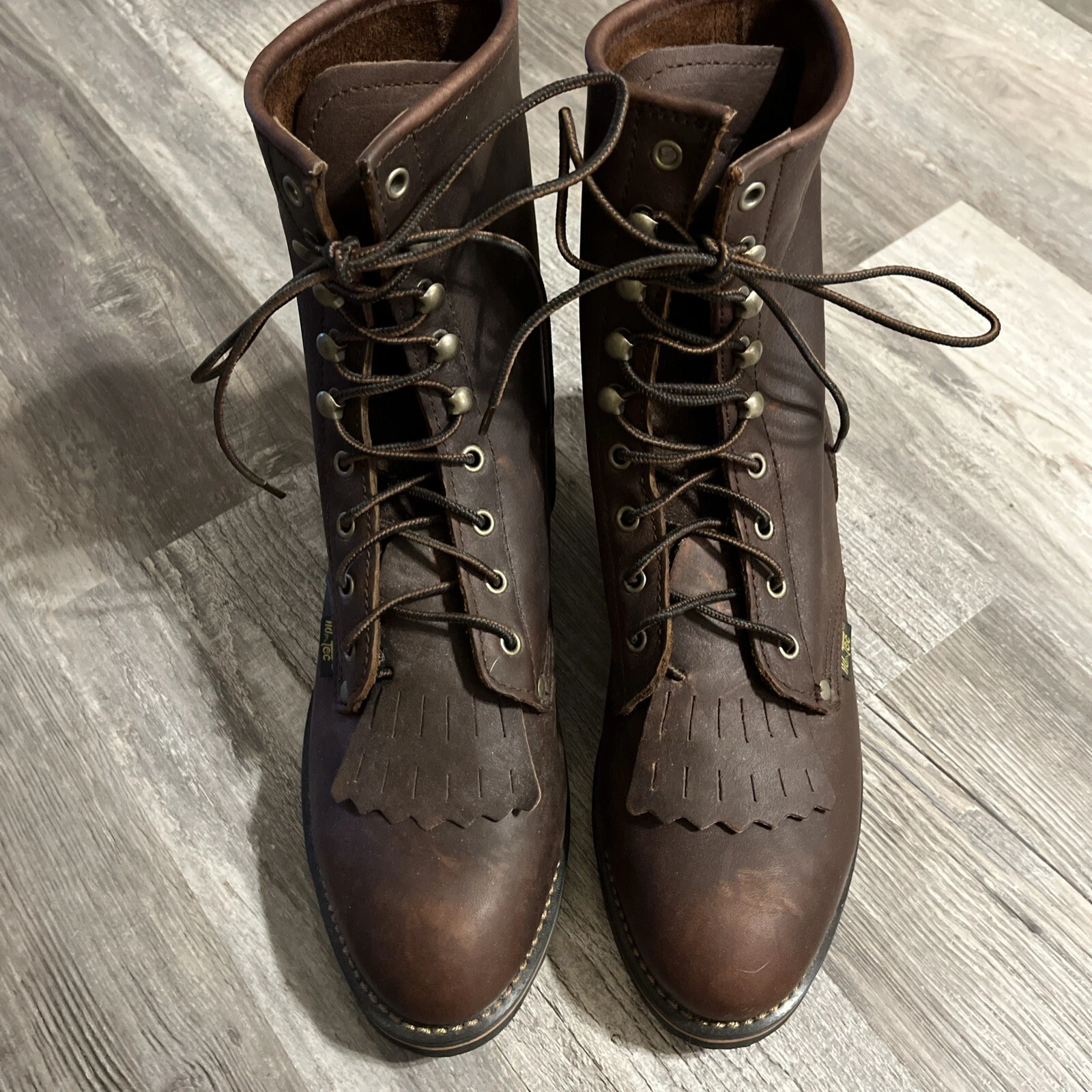 AD TECH Mens Work Boots Size 11 M Oil/Water Resistant brown 1173 Barely Worn.