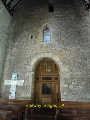 Photo 12x8 (A4) Holy Trinity Bosham : West wall of nave  c2013
