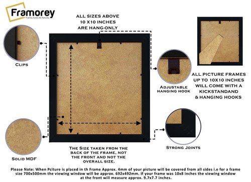Sqaure Size Picture Frames Oslo Range With or Without White Mount - Picture 37 of 79