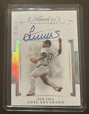 LUIS SEVERINO 2020 PANINI FLAWLESS AUTOGRAPH #/25 NEW YORK YANKEES