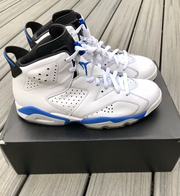 Men's Nike Air Jordan 6 VI Retro Sport Blue White Black 2014 Size 12 384664-107 | eBay