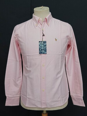 Ralph Ralph Lauren Women's Top Shirt Pony Pink Cotton Oxford Long Sleeve Size 11