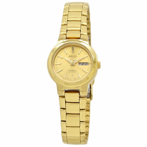 Seiko 5 Automatic 21 Jewels Ladies Gold 