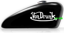 VON DRUNK STICKER VINYL DECAL biker chopper motorcycle tank hot rod muscle car