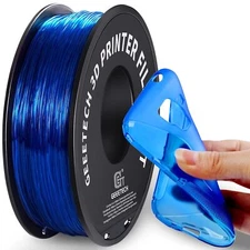 Geeetech TPU 3D Printer Filament 1.75mm 1KG/roll Transparent Blue High Strength