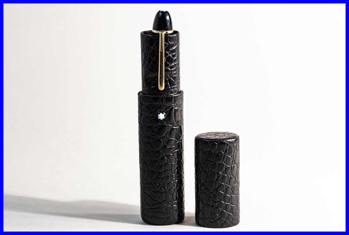 ¨MONTBLANC.FLORENCE.LEATHER POUTCH MONTBLANC Florence Pen Case Pouch Leather Crocodile Black