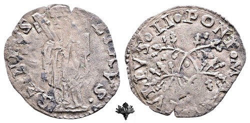 STATO PONTIFICIO Roma Quattrino RARO Papa Giulio II (1503-1513)