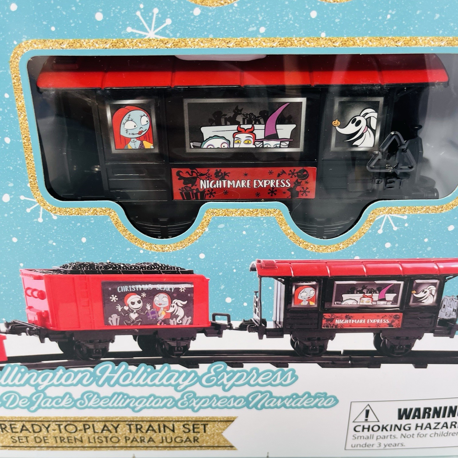 Disney Nightmare Before Christmas Jack & Sally Zero Holiday 12 Piece Train Set