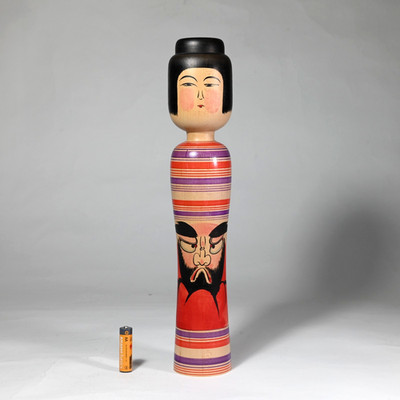 Master ZENJI SATO (1924-1985) Kokeshi TSUGARU Japan 1980 - X-Large 14'' 1.9 lb