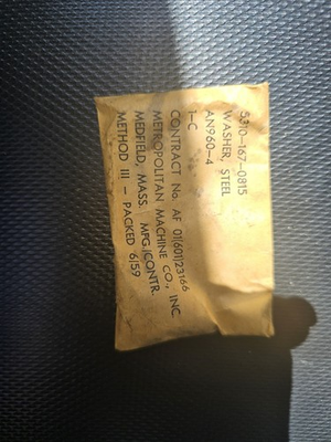 #ad Vintage 1959 Air Force Aircraft Washer AN960 4 Sealed Military Hardware Packet $20.00