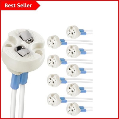 Vielseitige 10er-Pack Bi-Pin Sockel Lampenfassungen für Standardlampen - einfache Installation