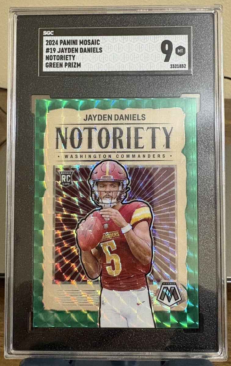 2024 Panini Mosaic - Notoriety Jayden Daniels #19 Green Mosaic