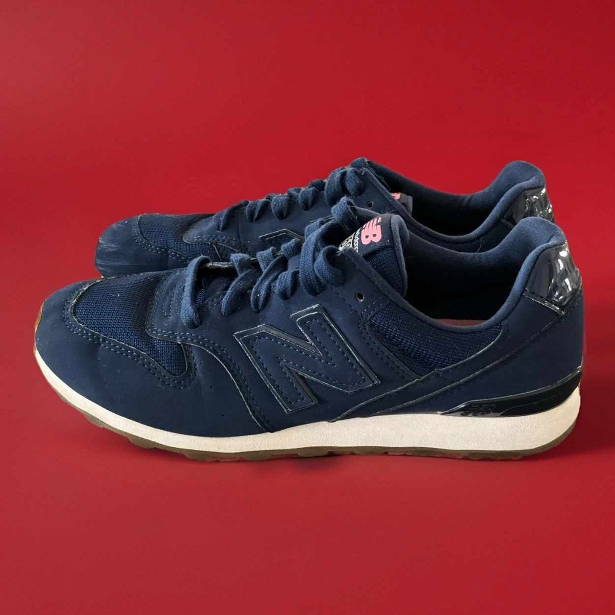 New Balance 696 sneaker donna taglia 7 5 blu navy sneakers scamosciate maglia joggers