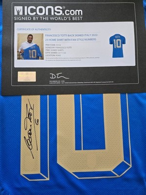 Francesco Totti 2022-23 Italy Home Signed Jersey Icons