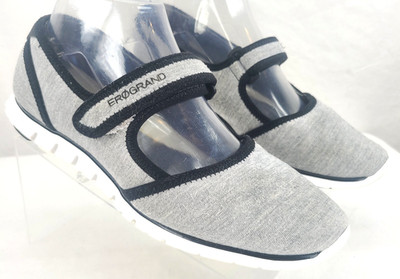 Cole Haan D44783 Zero Grand Gray Hook & Loop Mary Jane Sandal Shoes Womens US 7B