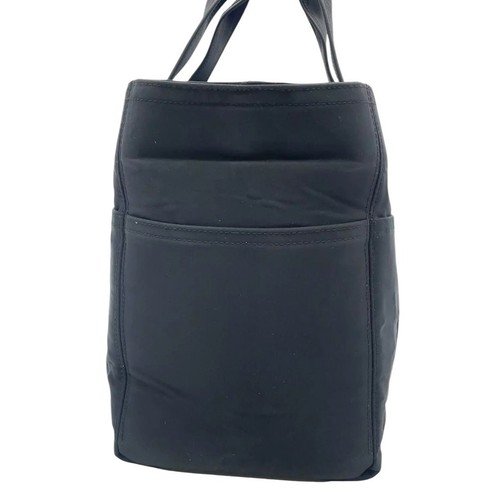 Hermes Cotton Nylon Black Leather Trim Acapulco MM Handbag - Picture 4 of 12