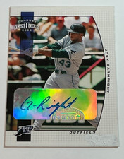 2005 Donruss Team Heroes Auto Joey Gathright #307 Auto mark on front see pic