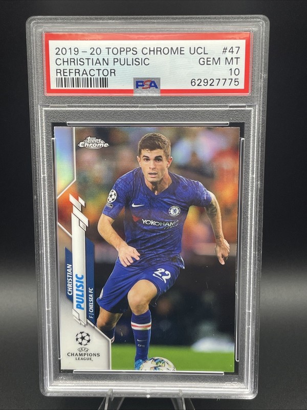 2019 Topps Chrome Christian Pulisic Refractor #47 PSA 10 GEM MINT Chelsea USMNT