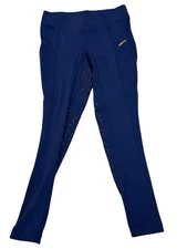 Kerrits Riding Pants Womens Small Blue Thermo Tech Sit Tight Full Seat Breech