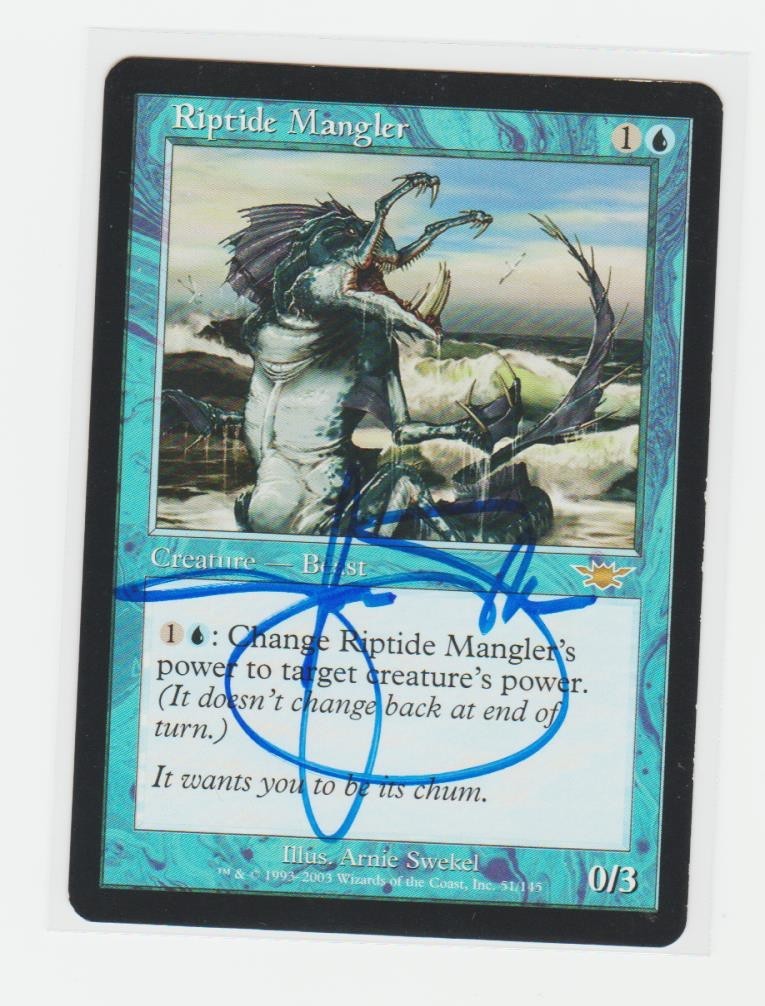 Magic the Gathering ~ Riptide Mangler ~ LP ~ Legions ~ Signed by Artist #1