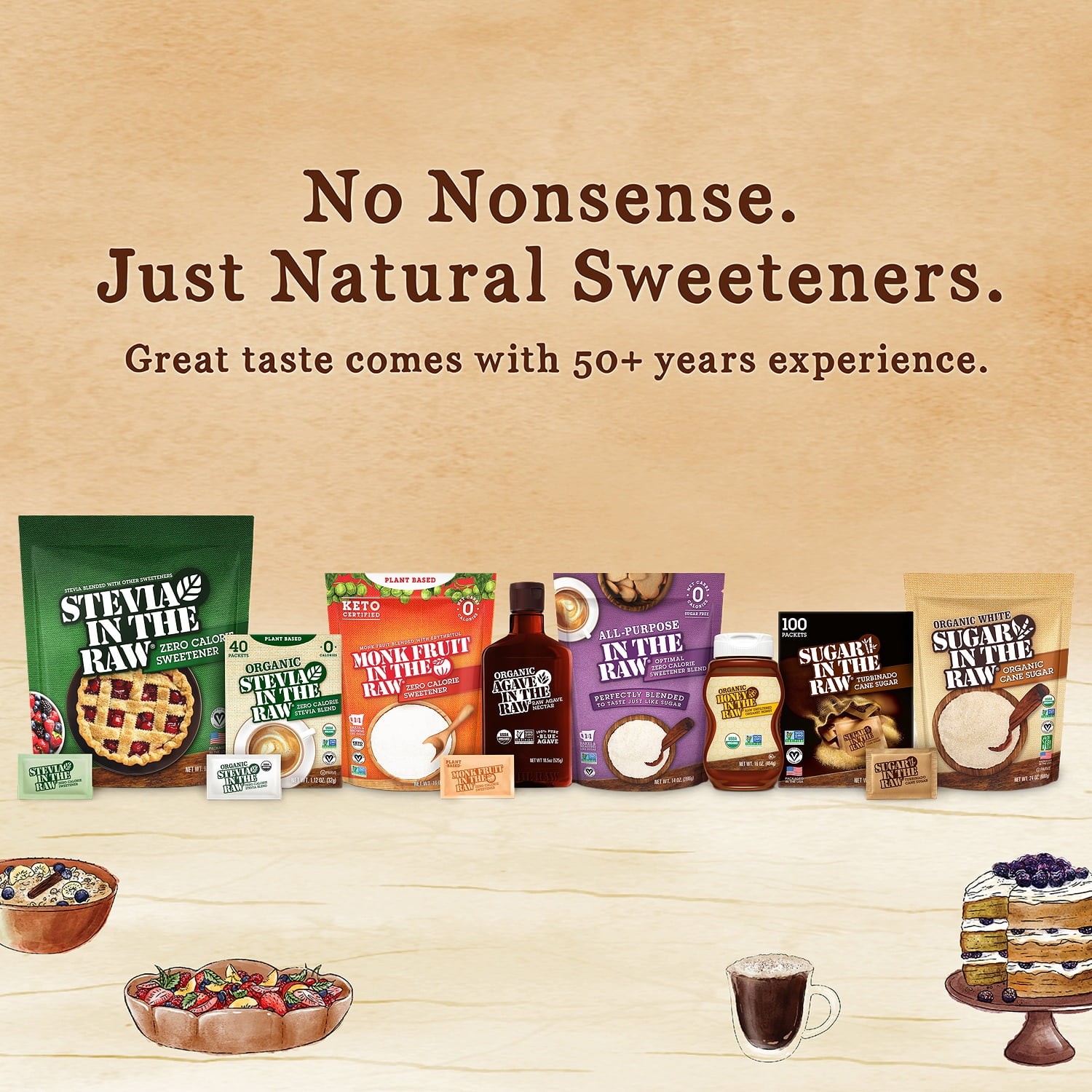 (2 pack) Monk Fruit In The Raw Zero Calorie Sweetener, Sugar Substitute, 16 oz