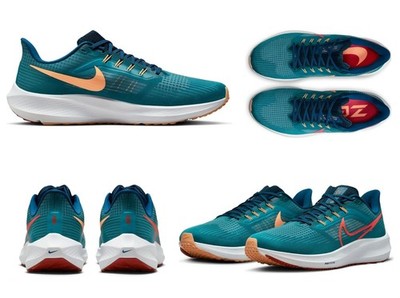 Nike Men's AIR ZOOM PEGASUS 39 Bright Spruce -Valerian Blue Running Shoes NIB