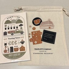 Starbucks Reserve Roastery Tokyo Traveler's Notebook Tasting Note Cotton Bag Set
