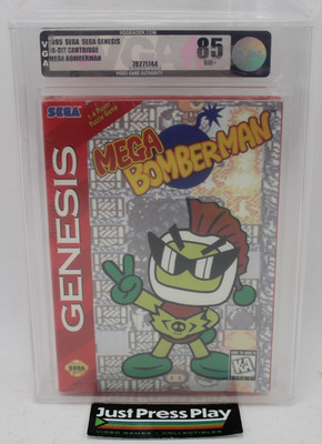 Mega Bomberman Sega Genesis Factory Sealed VGA Graded Silver Level 85 NM+