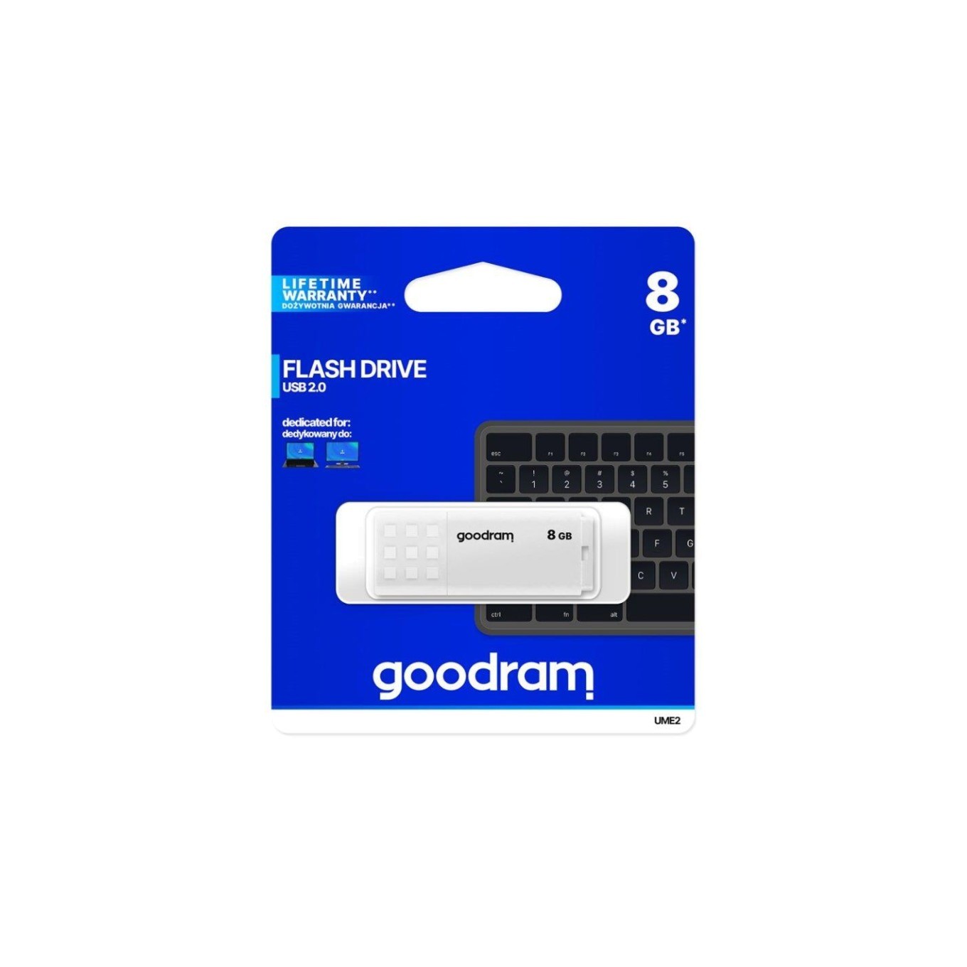 Goodram Blanco Ume2 8Gb Usb 2.0 20Mb/S Pendrive - Imagen 2
