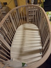 Stokke Sleepi Cot Bed V2 with Junior Extension ,Drape rod+Green Sheep Mattress