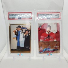 Shohei Ohtani PSA Graded Card Set of 2 2018 BBM Grateful Days 2018 Topps