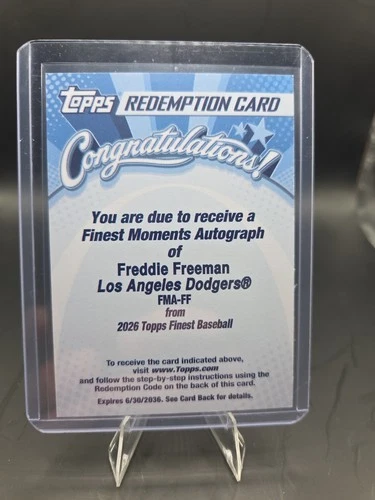 2026 Topps Finest Freddie Freeman Base (RAW)