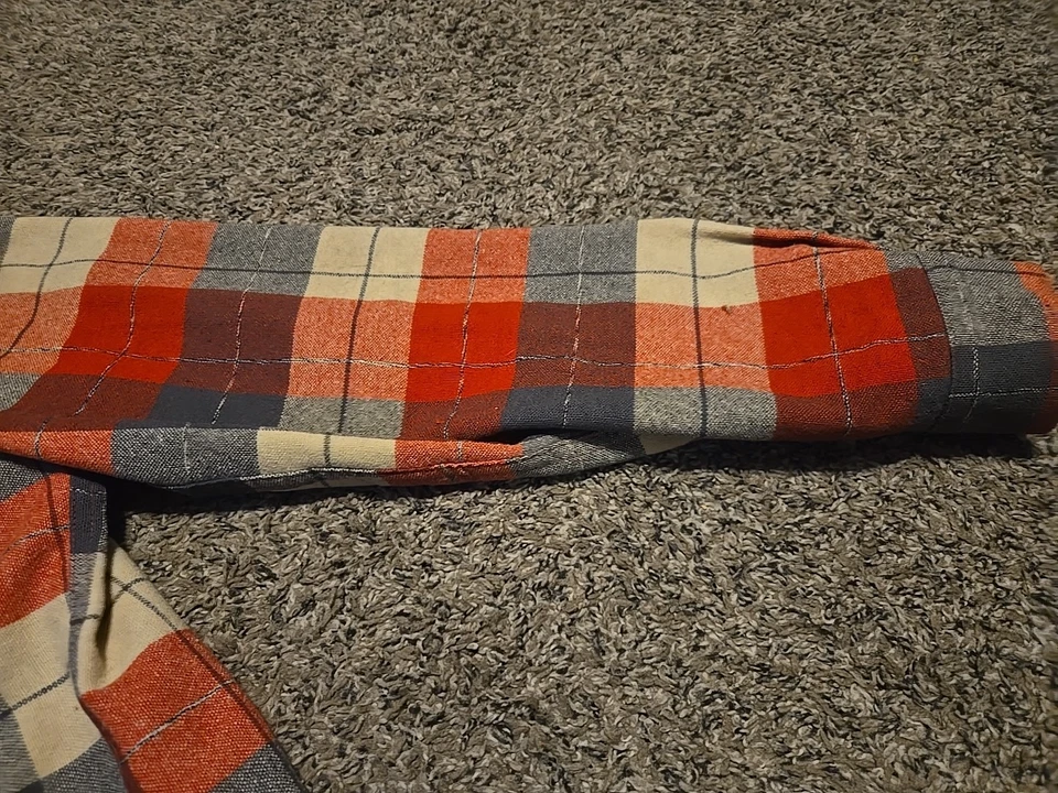 Camisa larga de franela a cuadros 100 % lana McGregor M vintage años 60 cuello lazo Foto 3 de 4