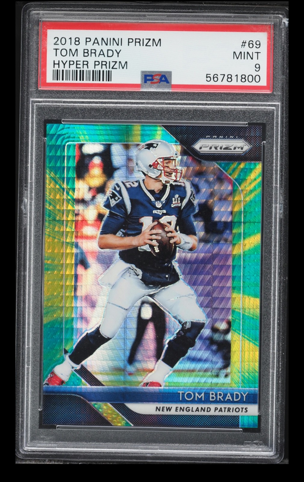 2018 Panini Prizm - Tom Brady #69 Hyper Prizm /275