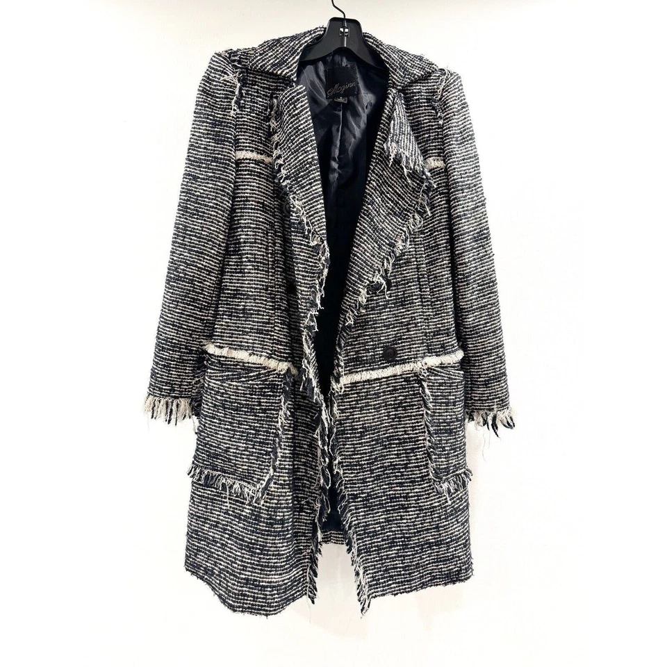 Chaqueta Abrigo Mcginn Mujer XS 2 Boucle Tweed Doble Pecho Elegante Otoño Foto 2 de 4