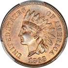 1868 1C Indian Cent PCGS MS64RB (PHOTO SEAL)
