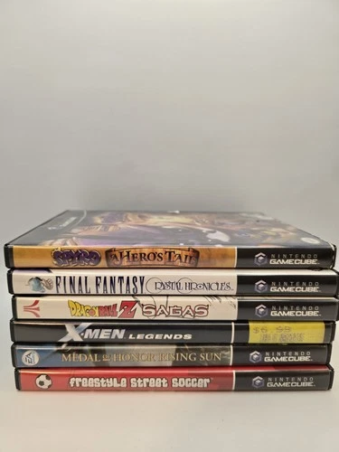 6 Nintendo GameCube Games Bundle - Spyro, Final Fantasy, DBZ Sagas, X-Men