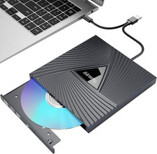 External CD/DVD Drive USB 3.0 Type-C Burner Writer Reader for Laptop/Pc/Mac